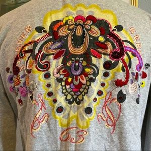 Oilily embroidered long sleeve tee size large